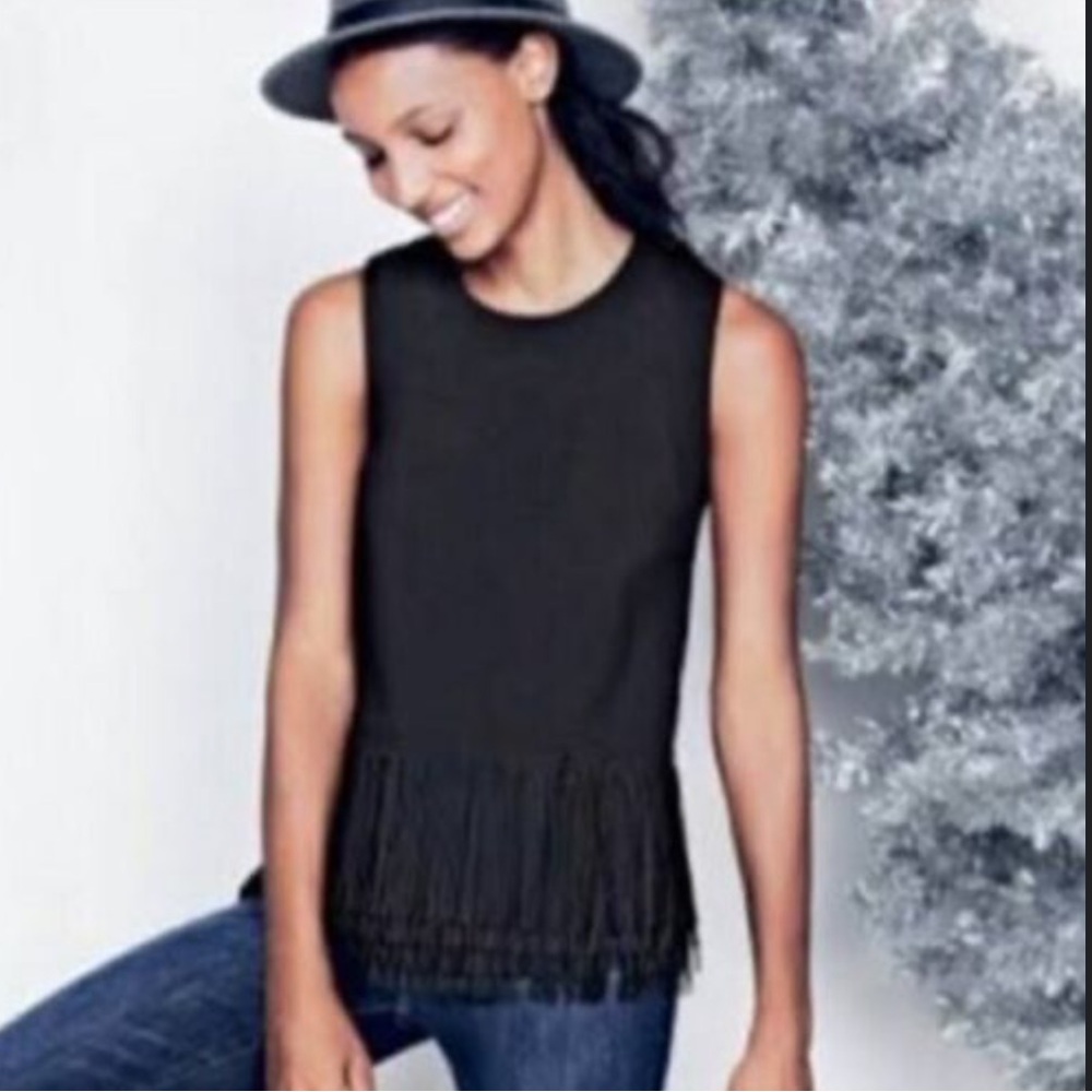 J.Crew Collection Fringe Trim Tank Top. - Picture 10 of 11